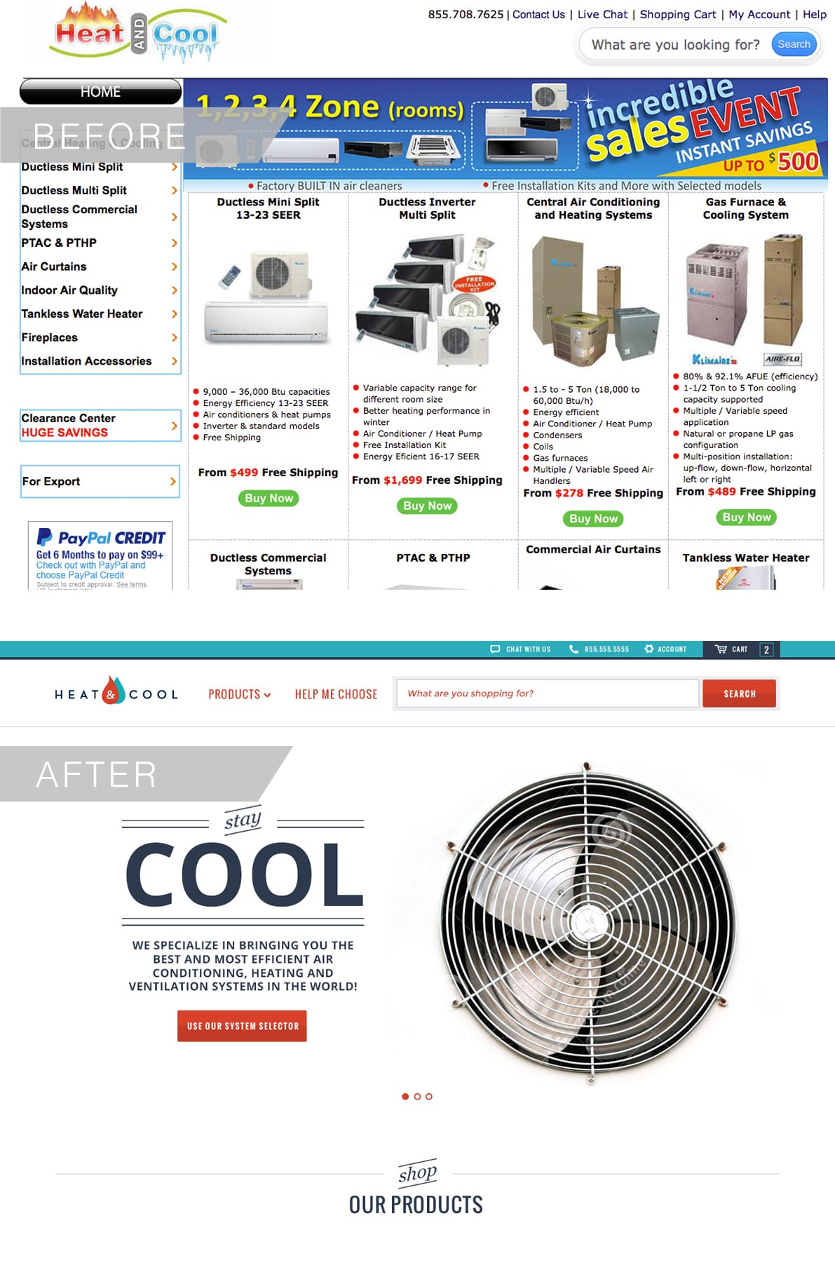 Logo & Website Makeover: Heat & Cool